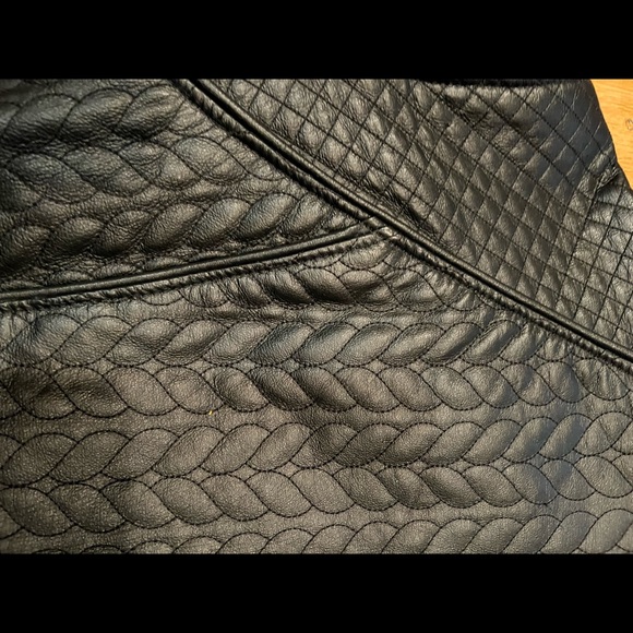 Moda International Vintage stitched Leather Jacket Small/medium offers welcome - Picture 7 of 10